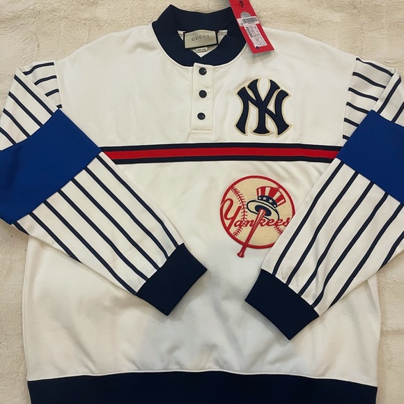 Gucci x Yankees New York Sweatshirt White Sz M - Picture 5 of 10